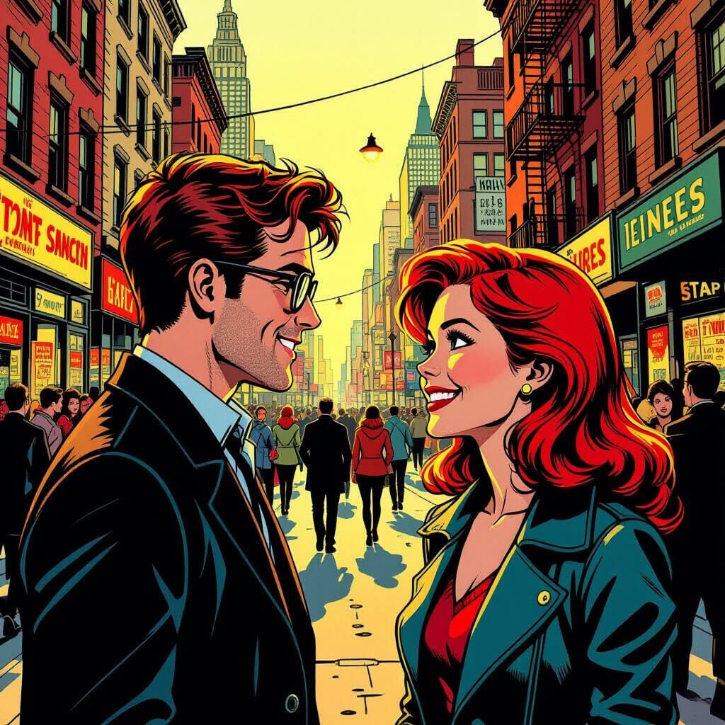 Peter Parker Meets Mary Jane Comic Style