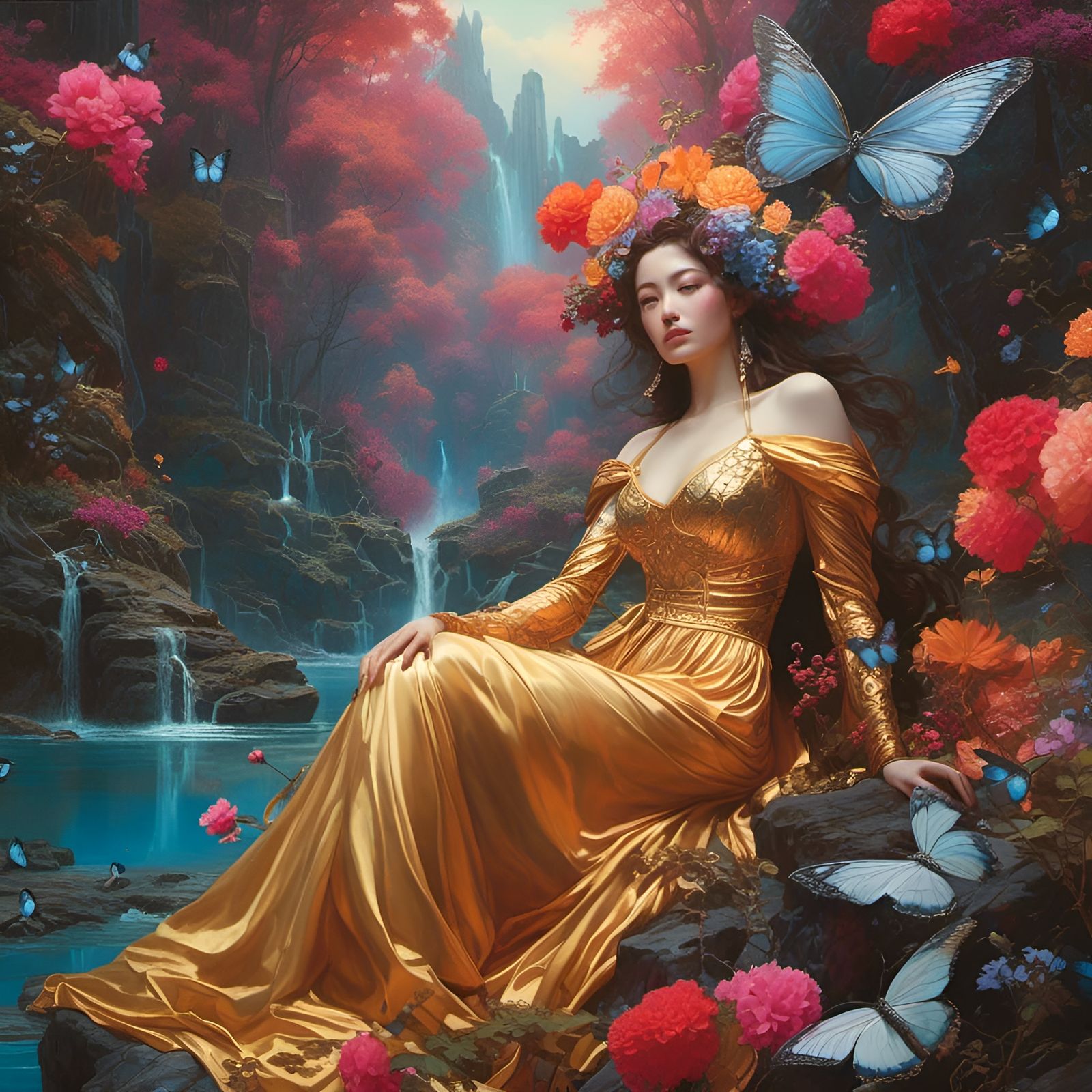 Surreal Biopunk Landscape with Strong Visual Impact