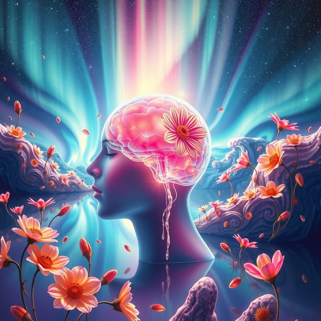 Aurora Borealis and Cosmic Waves in 4D Art