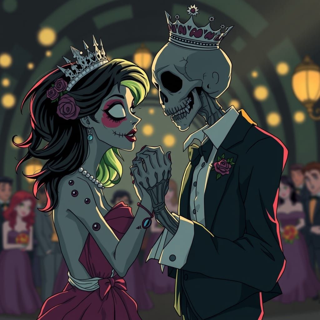 Undead Prom Couple Dances with Nostalgic Love