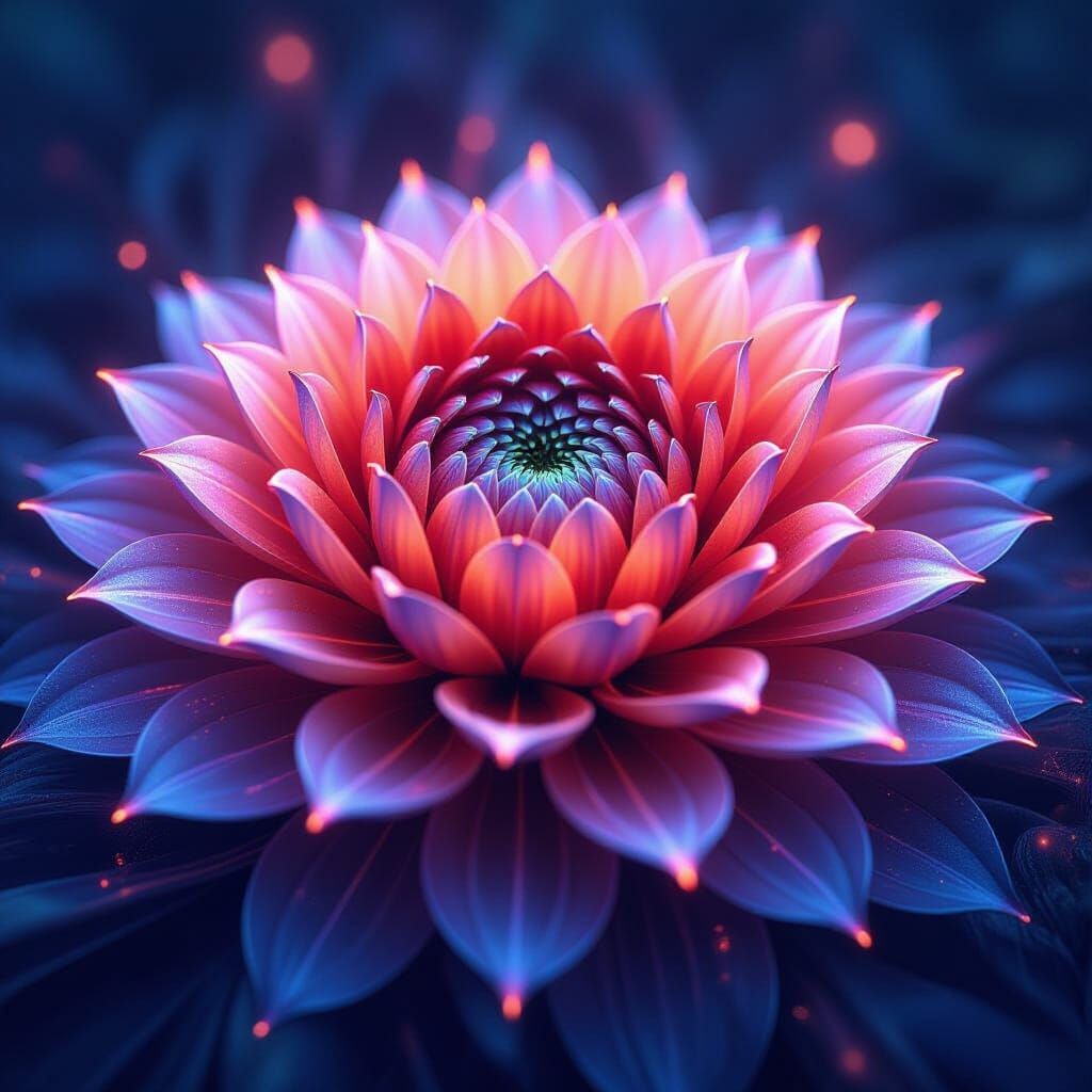 Fractal Cosmos Bloom: Ethereal Digital Painting