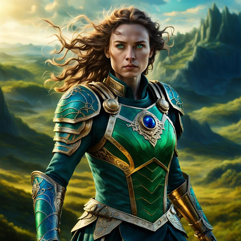 Confident Heroine Embarks on Fantastical Quest with Unwaveri...