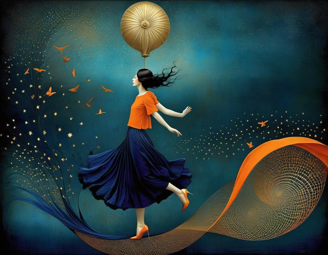 Surreal Night Wind in Catrin Welz-Stein Style