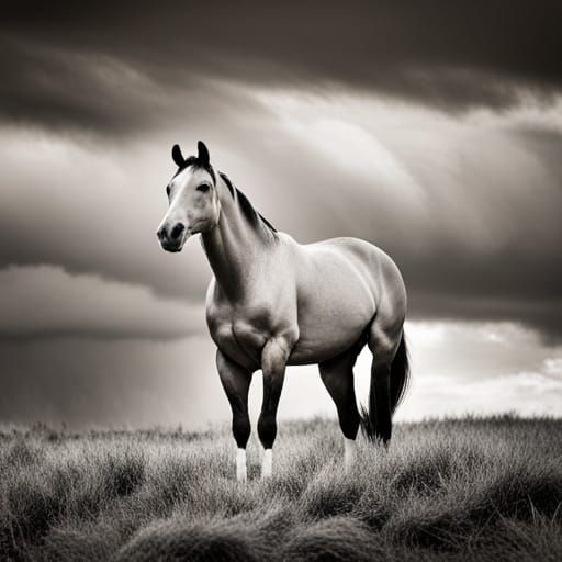 Grulla Quarter Horse in a Field