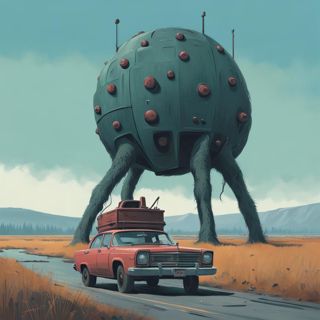 The Thing on Wheels in Stark Realism Style