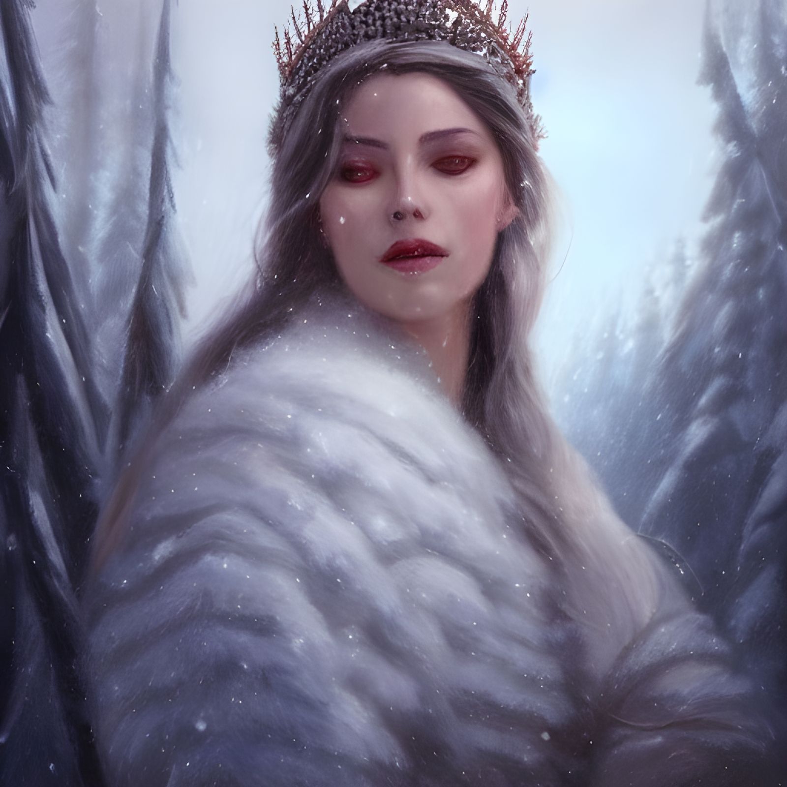 Winter Queen: Photorealistic Artstation Painting