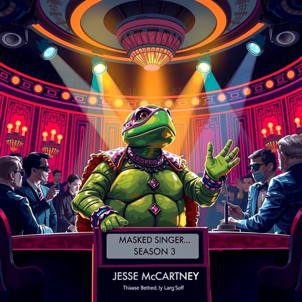 The Turtle singing on The Masked Singer season 3