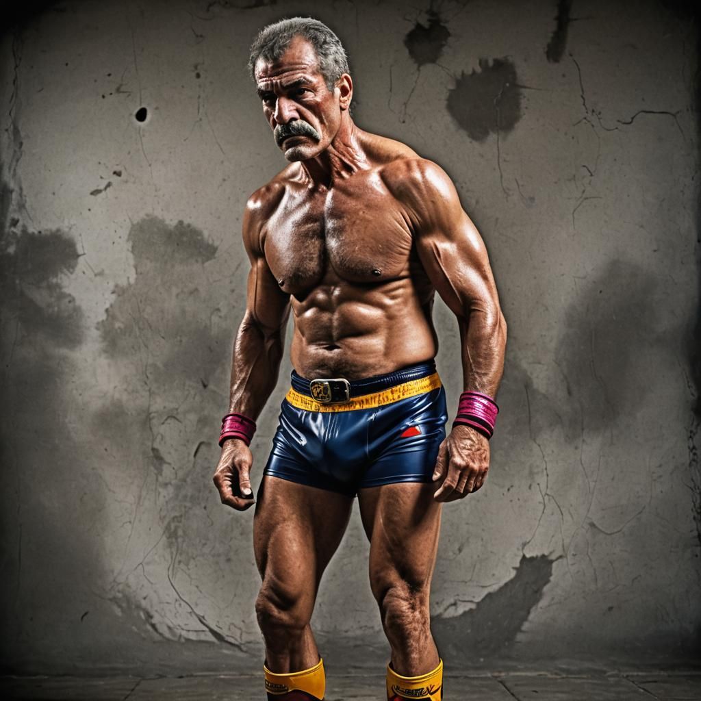 Dynamic Sports Photo of Muscular Spanish Wrestler