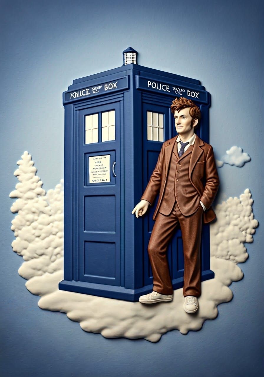 Timeless Doctor and TARDIS in Jasperware Masterpiece