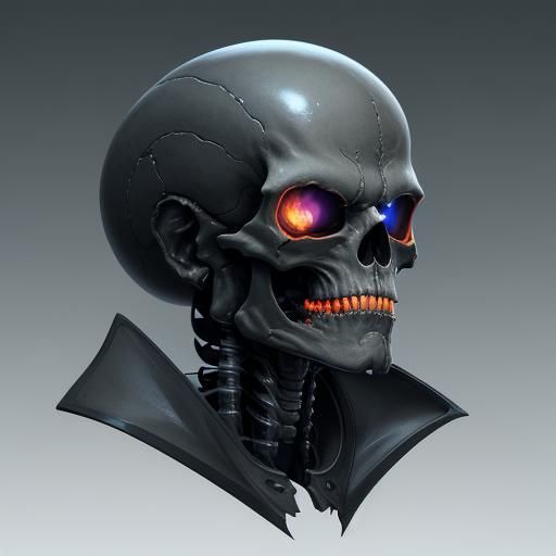 Skeleton Scientist in Lab: Dark Fantasy Art