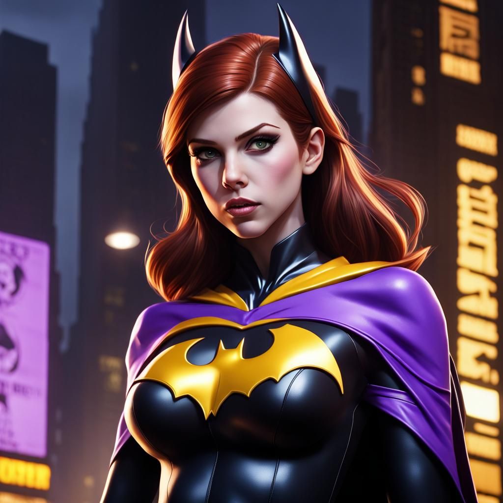 Batgirl in Bruce Timm Style, Dynamic Lighting
