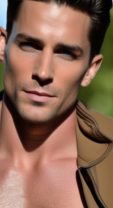 Masculine Portrait with Emotional Eyes