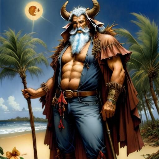 Happy Farmer with Devilish Christmas Tree