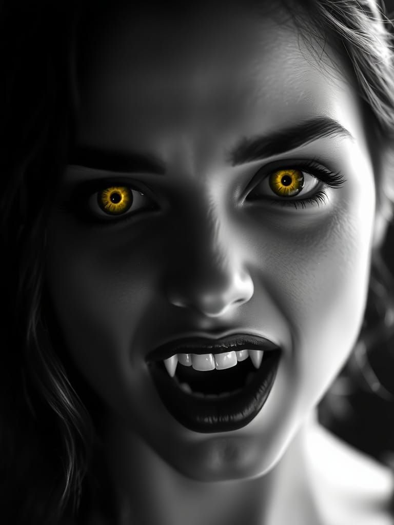 Striking Vampire Portrait in Classic Style