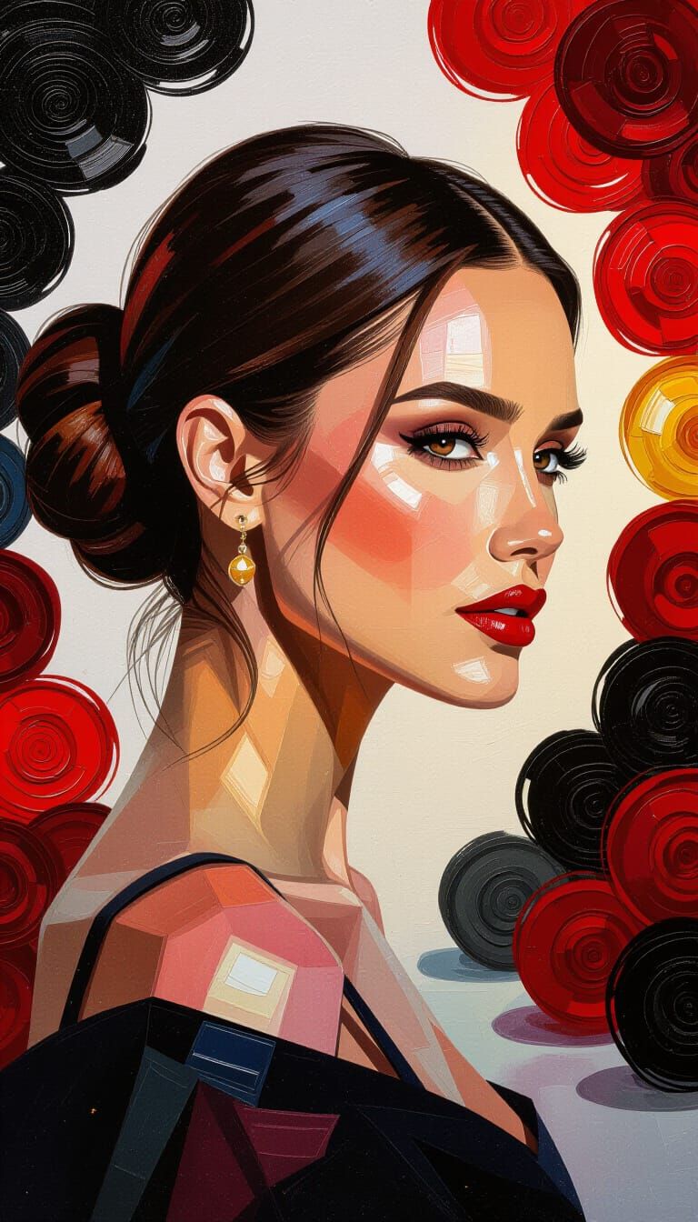 Ethereal Watercolor Portrait of Young Jessica Alba