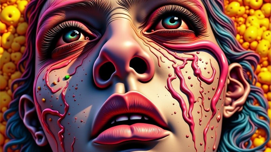 Surreal Landscape of Anguished Flux in a Dreamlike State