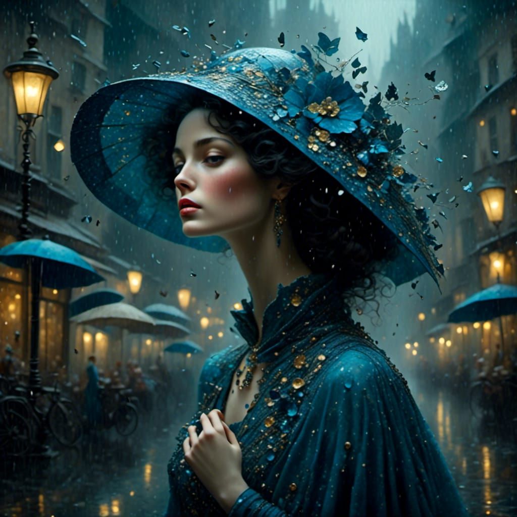 <lora:popart and comics:1.0> <lora:Fairy:1.0> the rain over ...