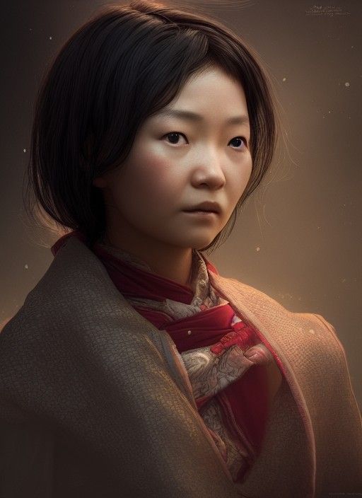 Cho Chang Portrait in Fantasy Art Style