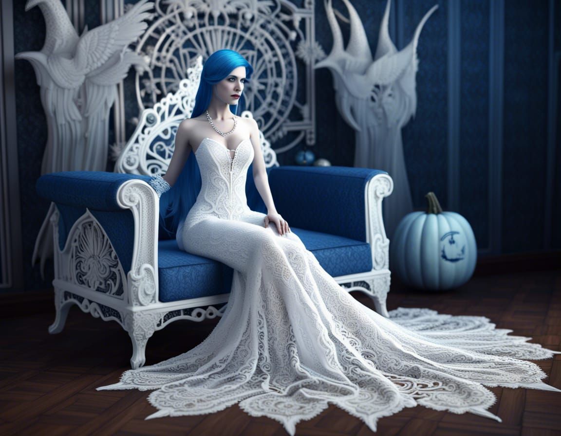 Lace Crane: A Gothic Art Deco Concept