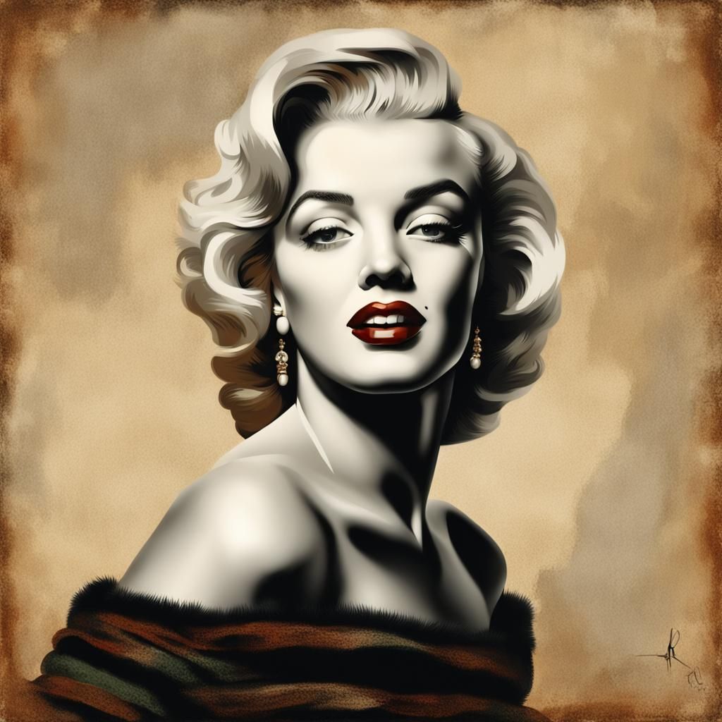 Marilyn Monroe in the Style of Rembrandt
