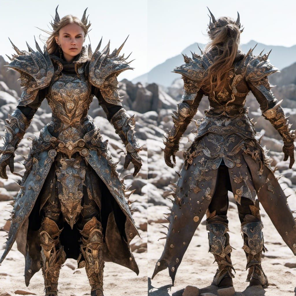 Intricate Spiked Armor of an Ancient Dragon Slayer