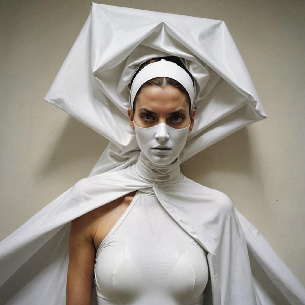 Woman Behind Lycra Sheet: Avant-Garde Dadaism