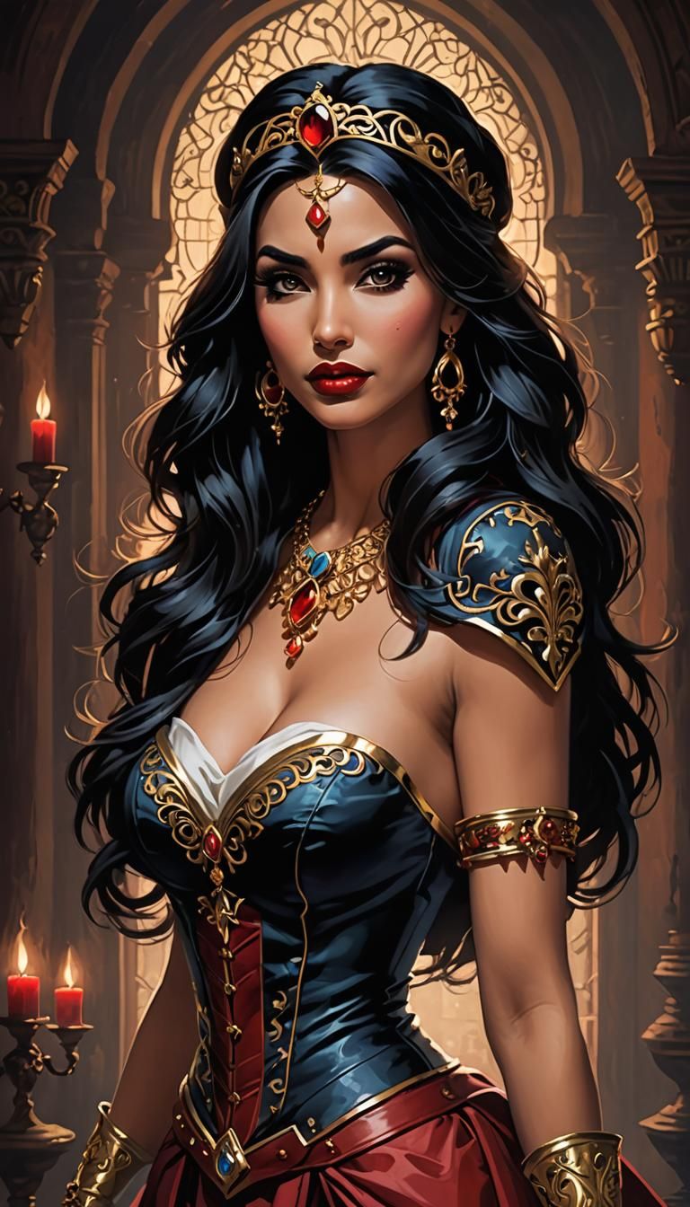 Vampire Princess in Dark Fantasy Horror Style