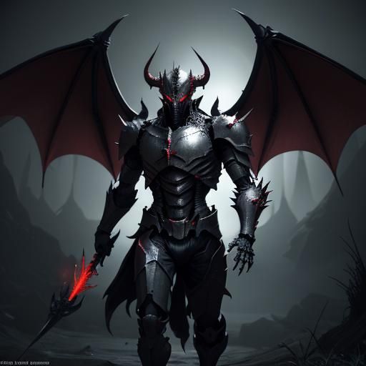 Menacing Undead Overlord with Plasma Halberd