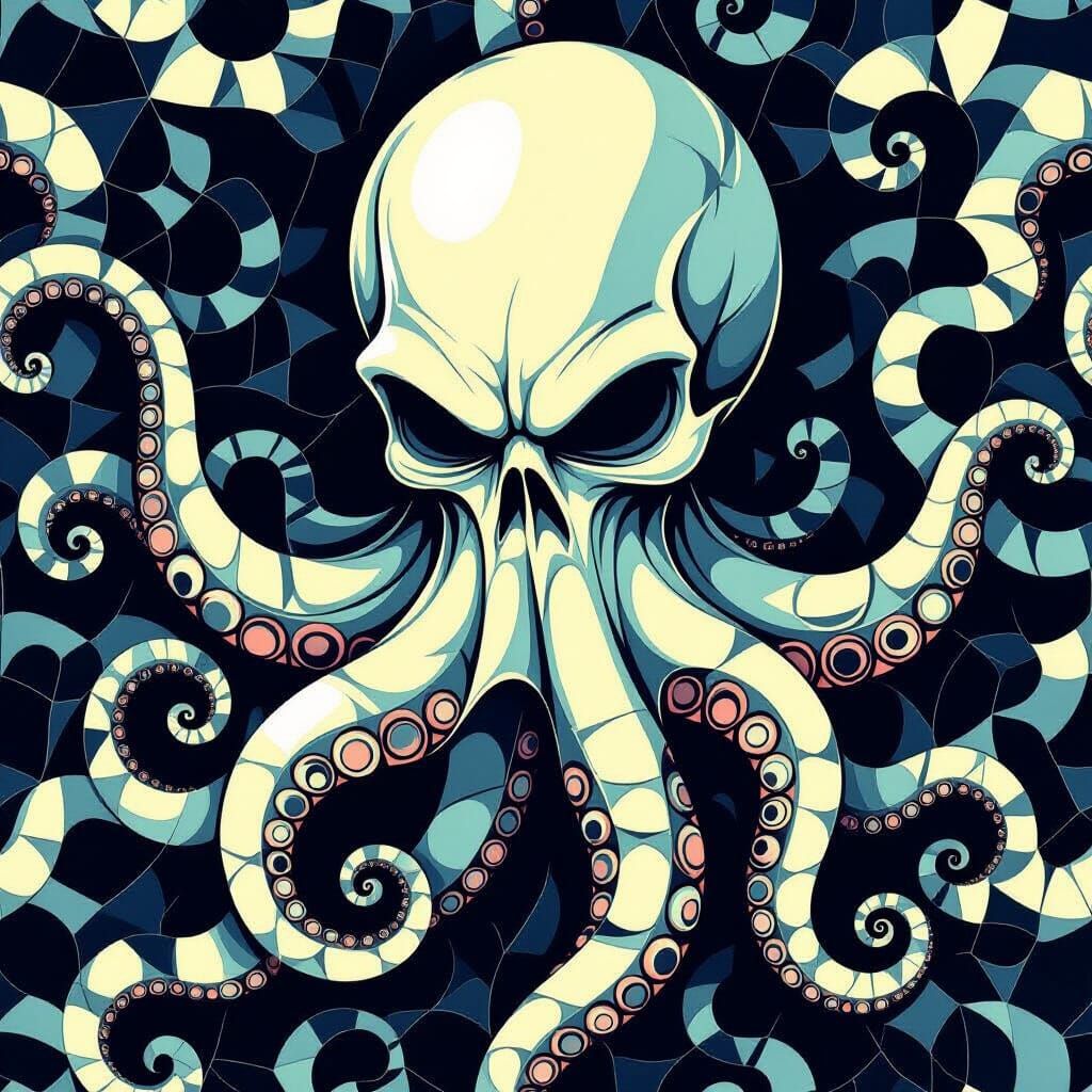 Geometric Tessellation of Eldritch Tentacles in Gigeresque S...