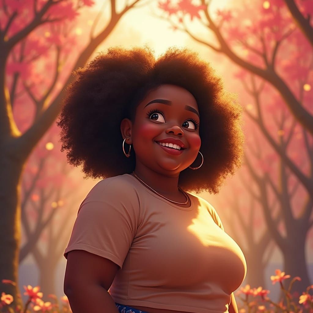 Caribbean Girl Dancing: Pixar-Inspired Animation
