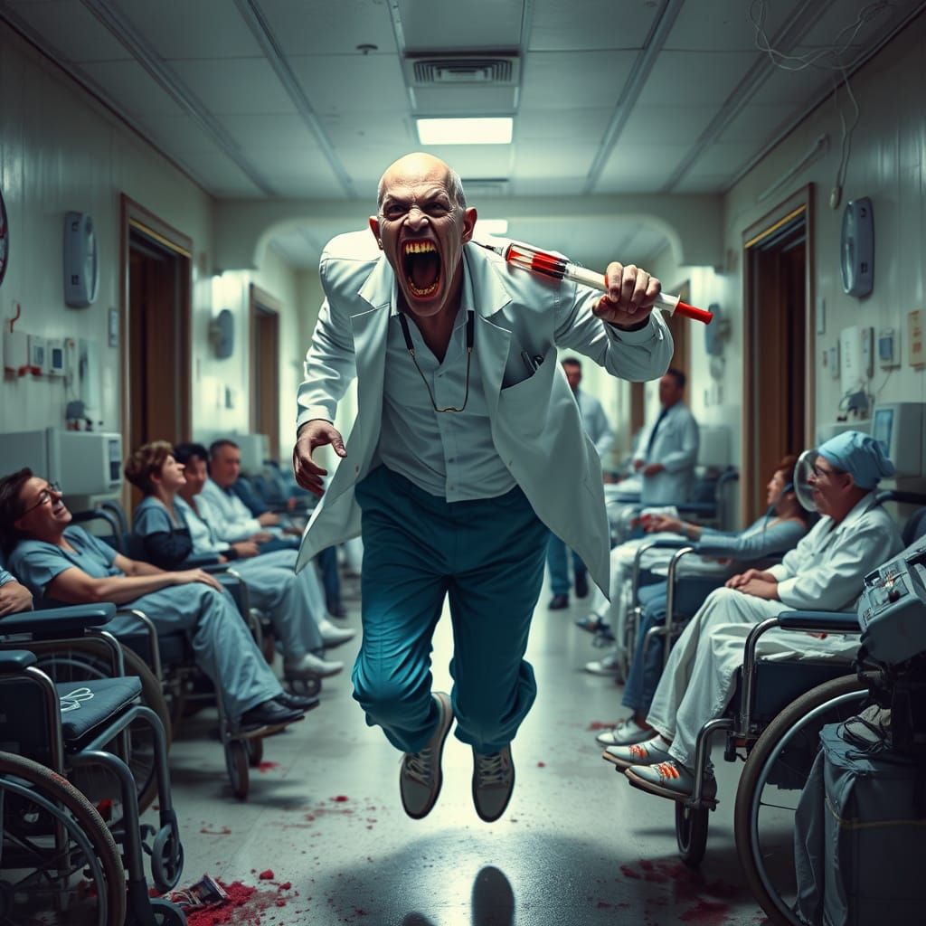 Vampire Asylum Escape in Photorealistic Style