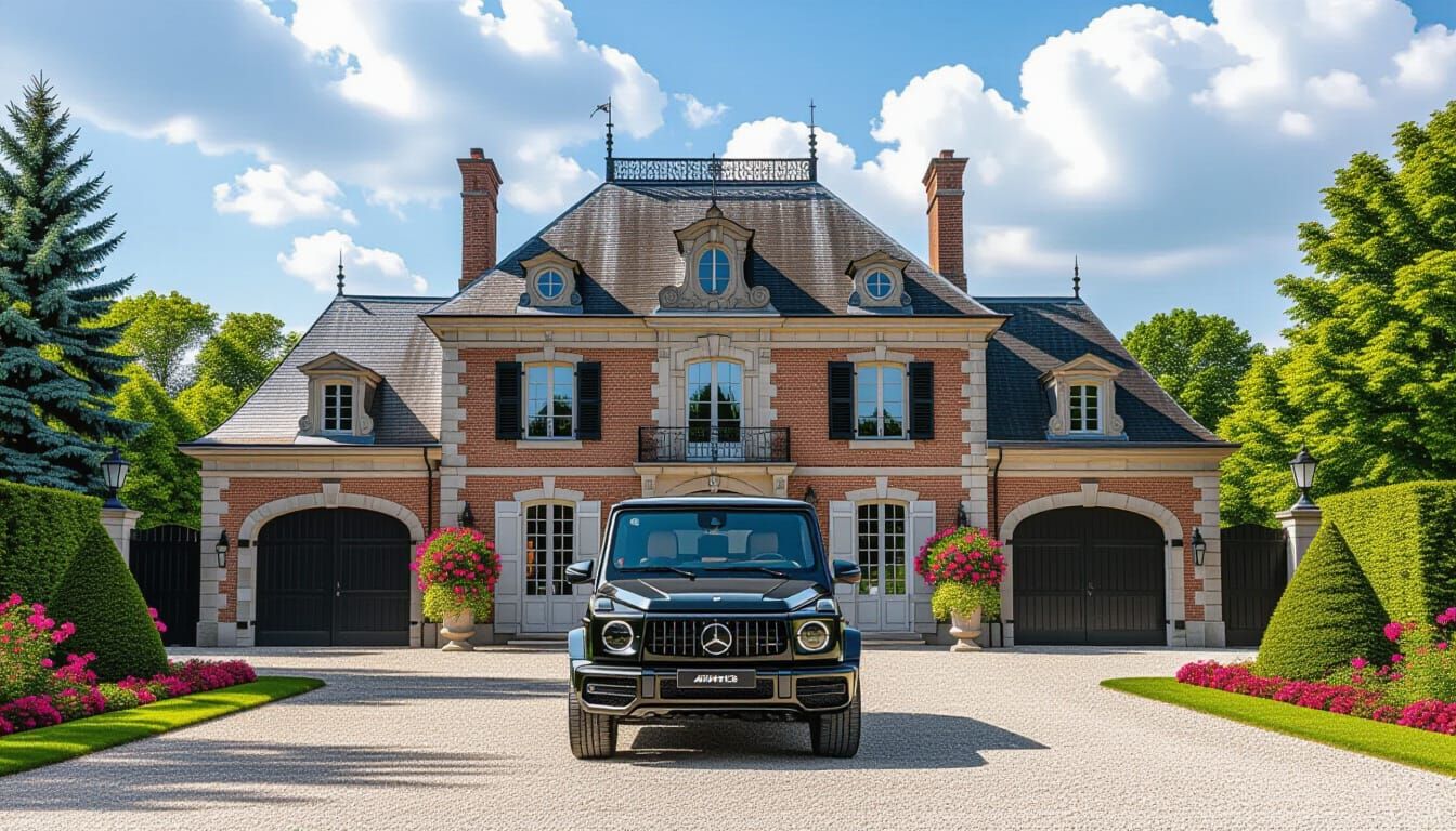 Grand Chateau with Mercedes-AMG G 63 in Vibrant Garden