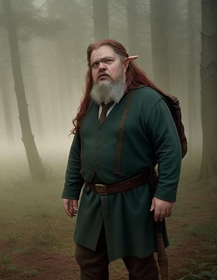 Fantasy Elf in Mystical Forest: Cinematic Film Still