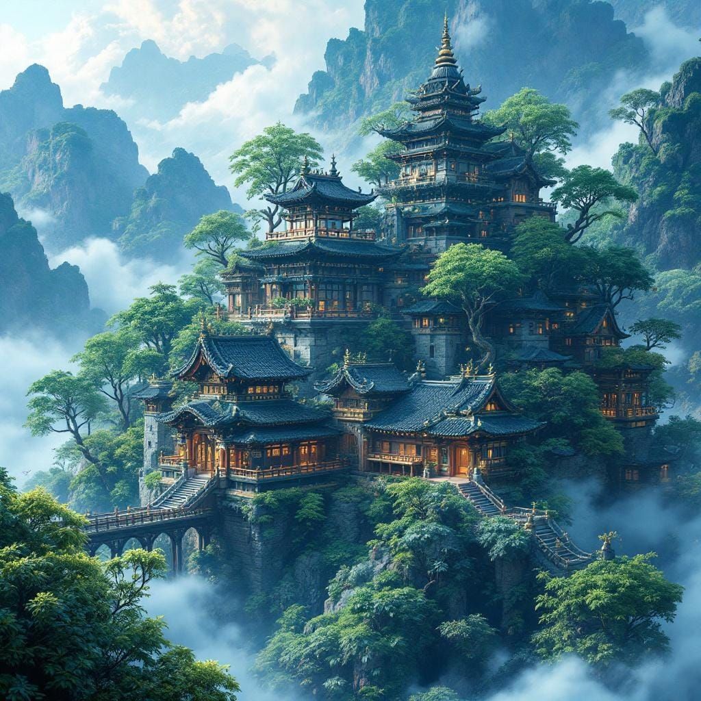 Fairytale Kingdom Emerges from Ancient Book in Hyperrealism