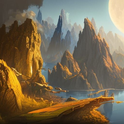 Fantastical Digital Art with Deep Color and Detail