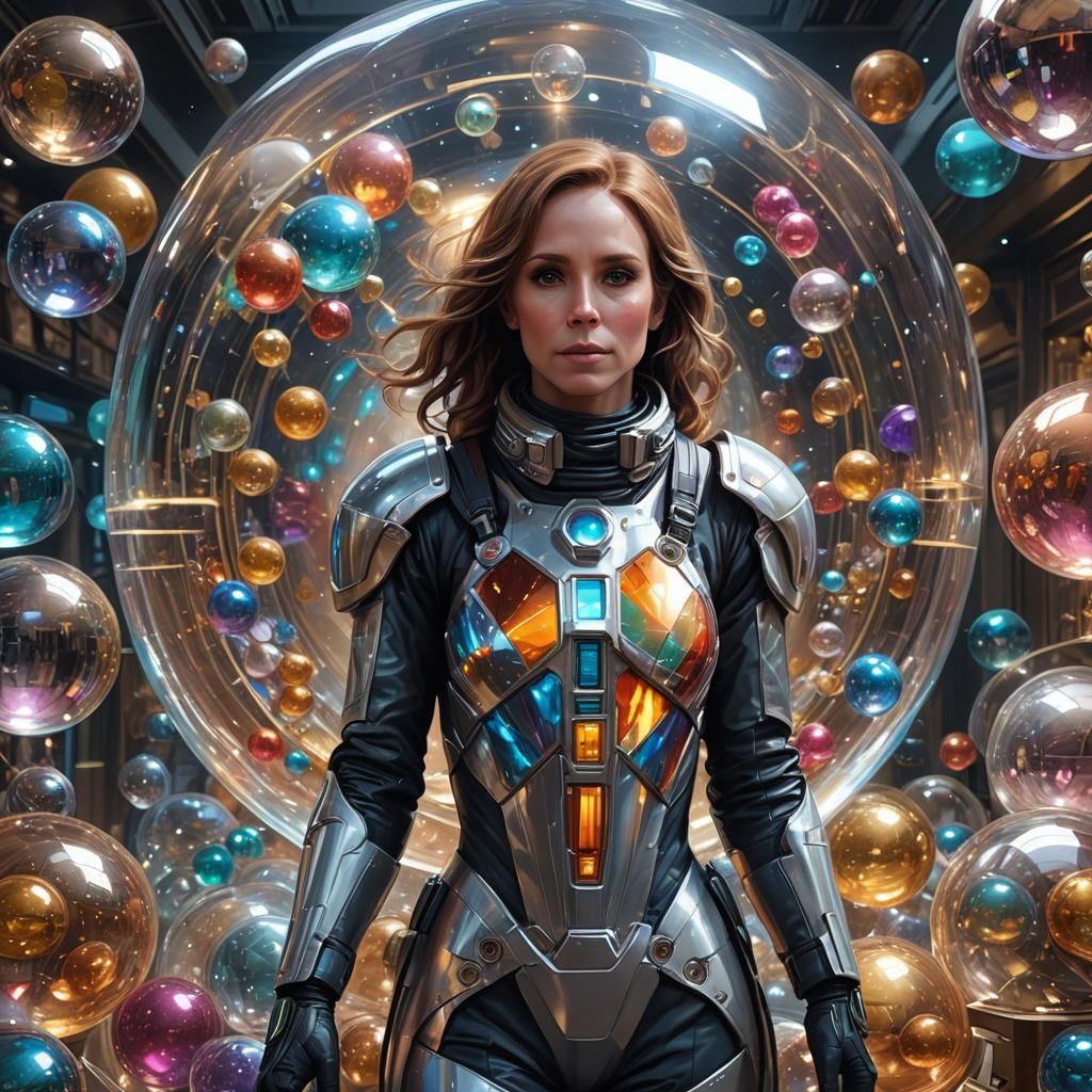 Sci-Fi New Age Shop Portrait in Hyperdetailed Style