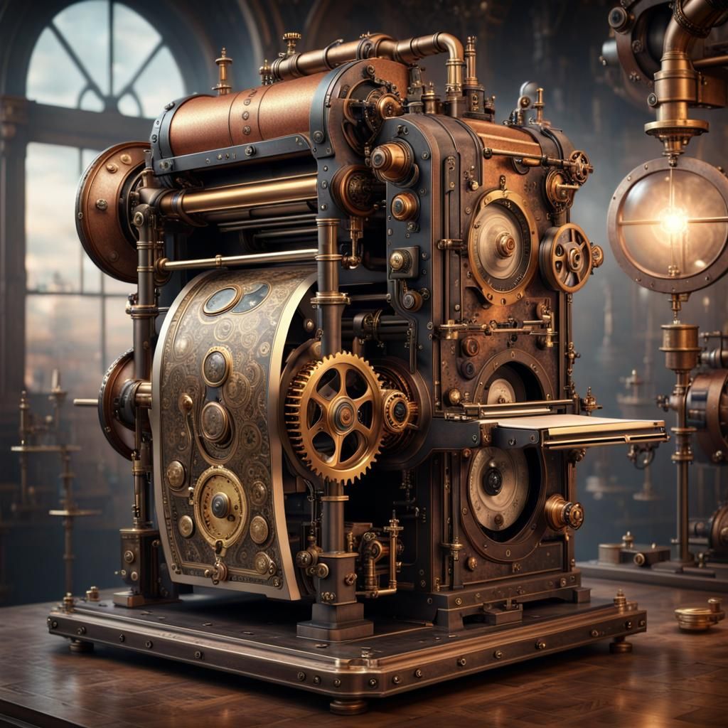 Steampunk desktop-printer