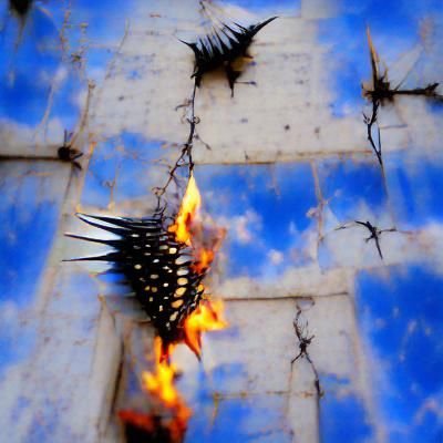 Eternal Descent: Free-Falling into a Fiery Abyss