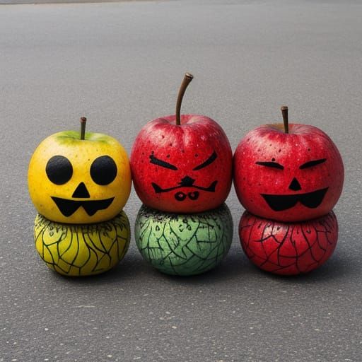 Fruit Portraits in Whimsical Style