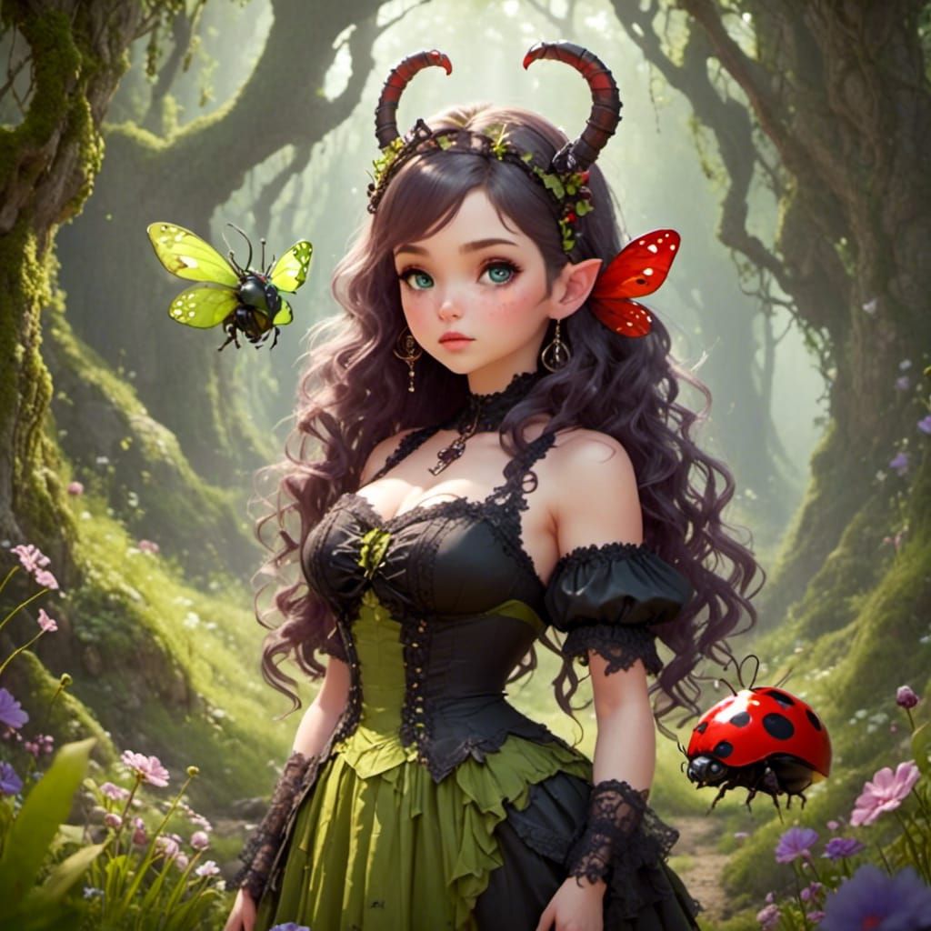 Simple Ladybug AI Generated Image