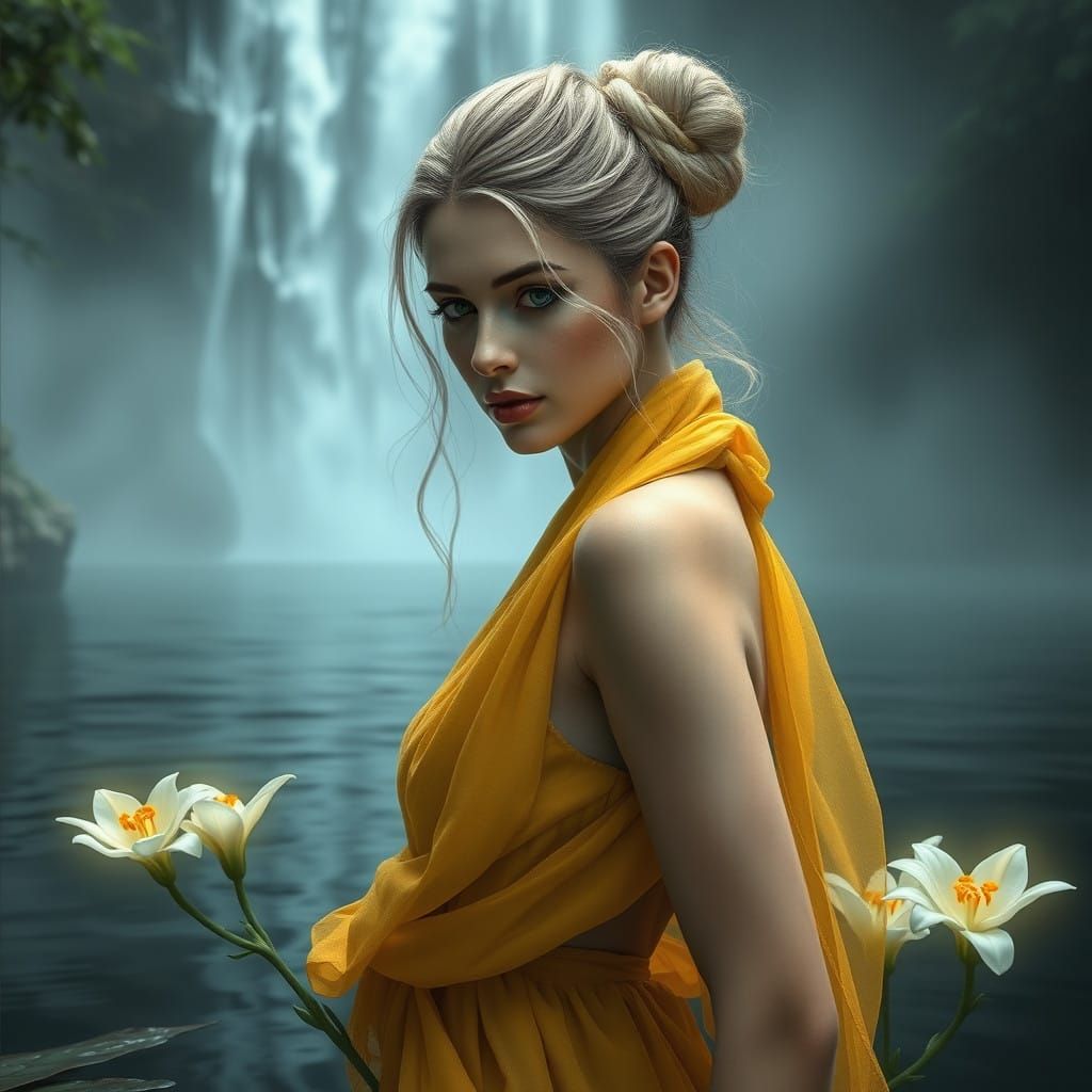 Ethereal Goddess of the Waterfall