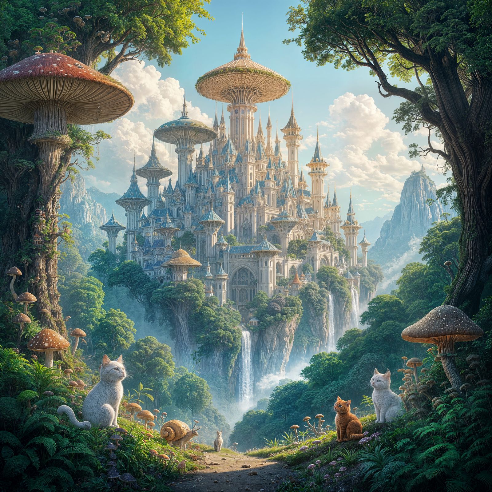 Enchanted Rainforest City of Giant Flora