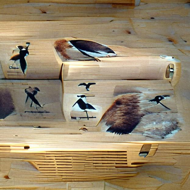 Cajón Drum with Bird Design