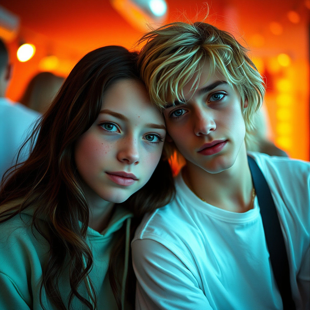 Nostalgic Teenage Portrait in 90s Film Style