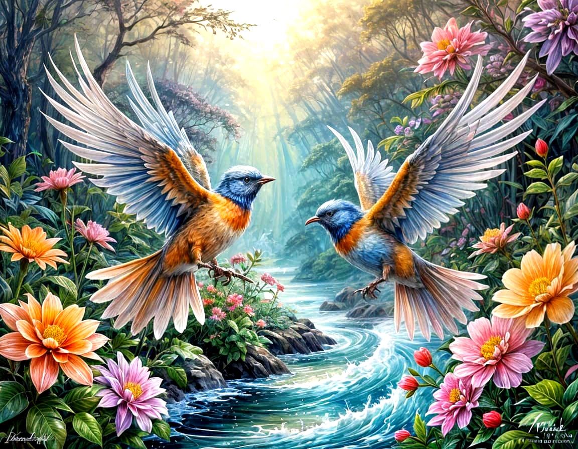 Effervescent Wings in Vectoral Magic Style