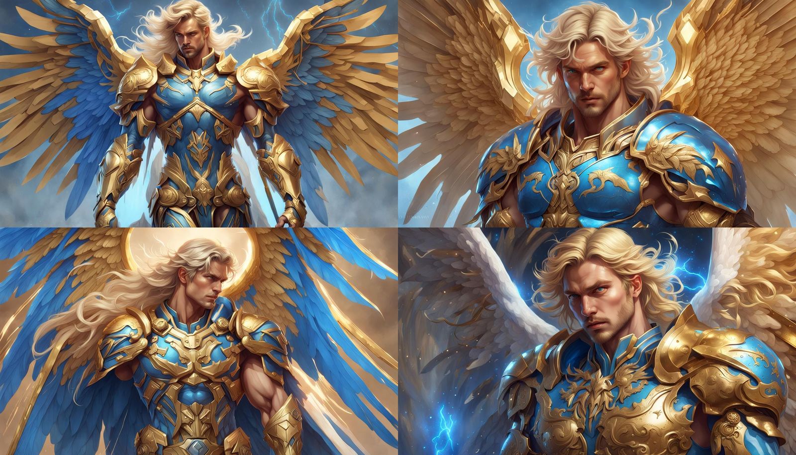 Armored Angel with Zodiac Symbols in Hyperrealism