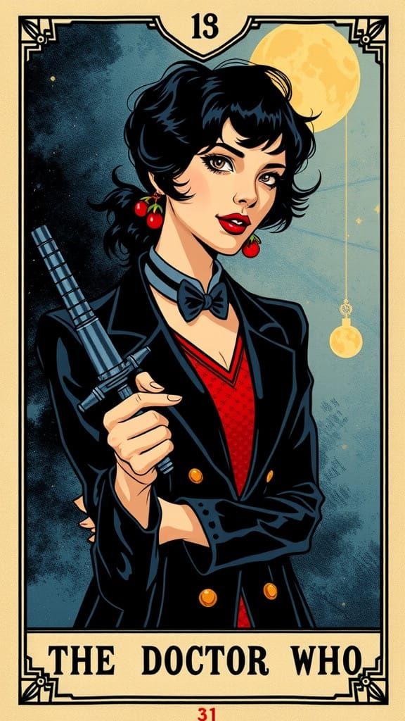 A Cosmic Tarot Card Depicting the Doctor's Granddaughter in....