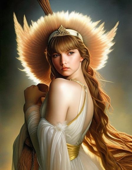 Fiery Space Cat Wookiee in a Galactic Garden