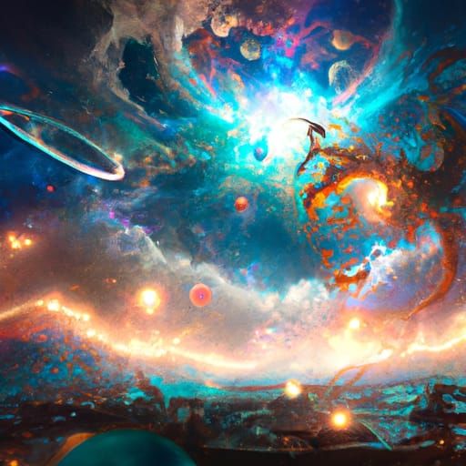 Cosmic Birth: A Hyperdetailed Universe Concept Art