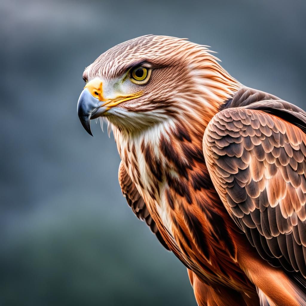 Hyperrealistic Red Kite in High Definition